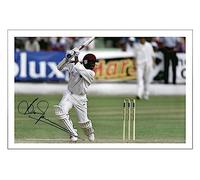 RJR PRINTS Brian Lara - West Indies Cricket Signed 6X4 Inch Photo With Print Pre Printed Signature Autograph Gift