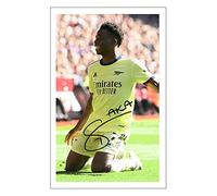 RJR PRINTS Bukayo Saka - Arsenal Signed 6X4 Inch Photo With Print Pre Printed Signature Football Autograph Gift Artwok Wall Art