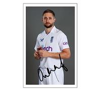 RJR PRINTS Chris Woakes - England Cricket 2023 Ashes Signed 6X4 Inch Photo With Print Pre Printed Signature Autograph Gift