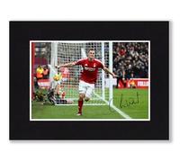 RJR PRINTS Chris Wood - Nottingham Forest Signed 8x6 Inch Mounted Photo Print With Pre Printed Signature That Would Make A Great Gift For Any Fan And Is Ready To Be Framed