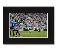 RJR PRINTS Daizen Maeda - Celtic Overhead Kick Goal v Rangers Signed 8x6 Inch Mounted Photo Print With Pre Printed Signature That Would Make A Great Gift For Any Fan And Is Ready To Be Framed
