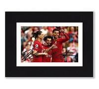 RJR PRINTS Darwin Nunez, Cody Gakpo & Mo Salah - Liverpool Signed 8x6 Inch Mounted Photo Print Pre Printed Signature Autograph Soccer Gift, Ready To Be Framed