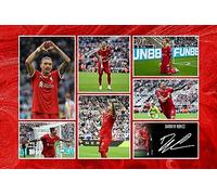 RJR PRINTS Darwin Nunez - Liverpool Signed 12x8 Inch Montage Photo Print Pre Printed Signature Autograph Football Gift