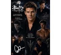 RJR PRINTS David Boreanaz As Angel - Buffy The Vampire Slayer Signed A4 Autographed Montage Photo With Print Pre Printed Signature That Would Make A Great Gift For Any Fan