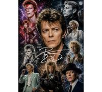 RJR PRINTS David Bowie Signed A4 Montage Photo Print With A Pre Printed Signature that Would Make A Great Gift For Any Fan