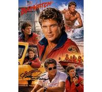 RJR PRINTS David Hasselhoff - Baywatch Signed A4 Autographed Montage Photo With Print Pre Printed Signature That Would Make A Great Gift For Any Fan.