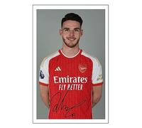 RJR PRINTS Declan Rice - Arsenal Signed 6X4 Inch Photo Print Pre Printed Signature Football/Soccer Autograph Gift