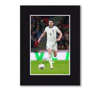RJR PRINTS Declan Rice - England Signed 8x6 Inch Mounted Photo Print With Pre Printed Signature That Would Make A Great Gift For Any Fan And Is Ready To Be Framed. Workd Cup 2026.