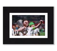 RJR PRINTS Declan Rice - West Ham 2022/23 Europa Conference League Final Signed 8x6 Inch Mounted Football Photo Print Pre Printed Signature Autograph Gift, Ready To Be Framed.