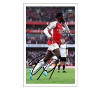 RJR PRINTS Eddie Nketiah - Arsenal Signed 12x8 Inch Photo Print Pre Printed Signature Autograph Football Gift