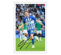 RJR PRINTS Evan Ferguson - Brighton & Hove Albion Signed 6X4 Inch Photo With Print Pre Printed Signature Football/Soccer Autograph Gift