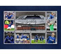RJR PRINTS Everton Team Football Players Multi Signed A4 Montage Photo Print Which Would Make A Great Gift For Any Fan.