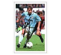 RJR PRINTS Georgi Kinkladze - Manchester City Signed 6X4 Inch Photo With Print Pre Printed Signature Football Autograph Gift Artwok Wall Art