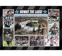 RJR PRINTS ' Howay The Lads! ' 2023/4 Team Player Multi Signed A4 Montage Photo Print Pre Printed Signature Autograph Football Gift