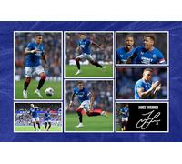 RJR PRINTS James Tavernier - Rangers Signed 12x8 Inch Montage Photo Print Pre Printed Signature Autograph Football Gift