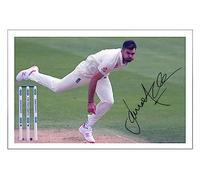 RJR PRINTS Jimmy Anderson - England Cricket Signed 6X4 Inch Photo With Print Pre Printed Signature Autograph Gift