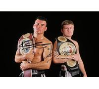 RJR PRINTS Joe Calzaghe & Ricky Hatton Boxing Signed 12x8 Inch Montage Autograph Photo Print WIth A Pre Printed Signature Which Would Make A Superb Gift For Any Fan.