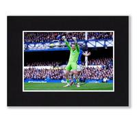 RJR PRINTS Jordan Pickford - Everton Signed 8x6 Inch Mounted Photo Print With Pre Printed Signature That Would Make A Great Gift For Any Fan And Is Ready To Be Framed