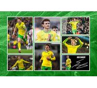 RJR PRINTS Josh Sargent - Norwich City Star Football Player Signed 12x8 Inch Montage Autograph Photo Print WIth A Pre Printed Signature Which Would Make A Superb Gift For Any Fan.