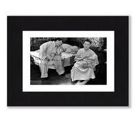 RJR PRINTS Laurel And Hardy Signed 8x6 Inch Mounted Photo Print With Pre Printed Autograph That Would Make A Great Gift For Any Fan And Is Ready To Be Framed.