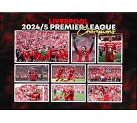 RJR PRINTS Liverpool 2024/5 League Football Champions Team Multi Signed A4 Montage Autograph Photo Print With Pre Printed Signatures That Would Make A Superb Gift For Any Fan.