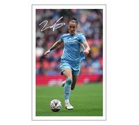 RJR PRINTS Lucy Bronze - Manchester City Ladies & Lionesses Signed 6X4 Inch Photo With Print Pre Printed Signature Football Autograph Gift Artwok Wall Art