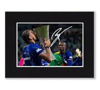 RJR PRINTS Malo Gusto - Chelsea 2025 Conference League Final Winner Signed 8x6 Inch Mounted Photo Print With Pre Printed Signature That Would Make A Great Gift For Any Fan And Is Ready To Be Framed