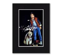 RJR PRINTS Michael J Fox As Marty McFly - Back To The Future Signed 8x6 Inch Mounted Photo Print With Pre Printed Signatures That Would Make A Great Gift For Any Fan And Is Ready To Be Framed