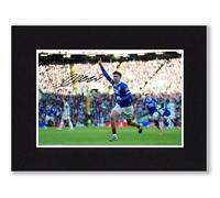 RJR PRINTS Mikey Moore - Rangers Signed 8x6 Inch Mounted Photo Print With Pre Printed Signature That Would Make A Great Gift For Any Fan And Is Ready To Be Framed