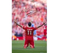 RJR PRINTS Mo Salah - Liverpool 2025 League Champion Football Player Signed 12x8 Inch Autograph Photo Print WIth Pre Printed Signatures Which Would Make A Superb Gift For Any Fan.