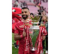 RJR PRINTS Mo Salah - Liverpool 2025 League Champion Football Player Signed 12x8 Inch Autograph Photo Print WIth A Pre Printed Signature Which Would Make A Superb Gift For Any Fan.
