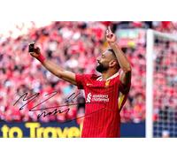 RJR PRINTS Mo Salah - Liverpool 2025 League Champion Football Player Signed 12x8 Inch Montage Autograph Photo Print WIth Pre Printed Signatures Which Would Make A Superb Gift For Any Fan.