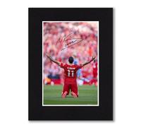 RJR PRINTS Mohamed Salah - Liverpool 2025 League Winner Signed 8x6 Inch Mounted Photo Print With Pre Printed Signature That Would Make A Great Gift For Any Fan And Is Ready To Be Framed.