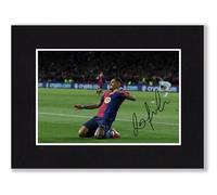 RJR PRINTS Raphinha - Barcelona Signed 8x6 Inch Mounted Photo Print With Pre Printed Signature That Would Make A Great Gift For Any Fan And Is Ready To Be Framed
