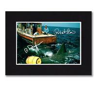 RJR PRINTS Richard Dreyfuss & Robert Shaw - Jaws Signed 8x6 Inch Mounted Photo Print With Pre Printed Autograph That Would Make A Great Gift For Any Fan And Is Ready To Be Framed