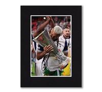RJR PRINTS Richarlison Tottenham Hotspur 2025 Europa League Final Signed 8x6 Inch Mounted Photo Print With A Pre Printed Signature That Would Make A Great Gift For Any Fan And Is Ready To Be Framed.
