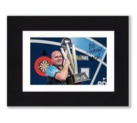 RJR PRINTS Rob Cross, Signed 8x6 Inch Darts Mounted Photo With A Print Pre Printed Signature Which Would Make A Great Autograph Gift For A Fan, Ready To Be Framed.
