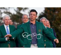 RJR PRINTS Rory McIlroy Signed 12x8 Inch 2025 Masters Golf Montage Autograph Photo Print WIth A Pre Printed Signature Which Would Make A Superb Gift For Any Fan.