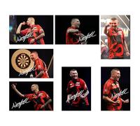 RJR PRINTS Set Of 7 Individual Nathan Aspinall Darts Signed 6X4 Inch Photos With Pre Printed Signatures Which Would make A Great Gift For Any Fan
