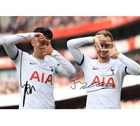 RJR PRINTS Son Heung Min & James Maddison - Tottenham Signed 6X4 Inch Photo With Print Pre Printed Signature Football/Soccer Autograph Boys, Girls, Adults Gift
