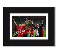 RJR PRINTS Steven Gerrard & Rafa Benitez - Liverpool Signed 8x6 Inch Mounted Photo Print Pre Printed Signature Autograph Soccer Gift, Ready To Be Framed