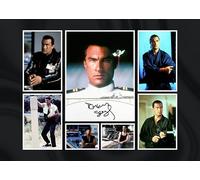 RJR PRINTS Steven Seagal Signed A4 Autographed Montage Photo With Print Pre Printed Signature That Would Make A Great Gift For Any Fan.