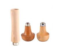 Rjrjc 3 piezas de Mango de Madera para herramienta de Corte de archivos, manualidades, herramientas manuales de bricolaje, cuchillo, agarre ergonómico cómodo, Mango de Madera de impacto
