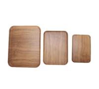 Rjrjc 3pcs Rectangular Anti Slip, Easy-to-Clean, Stackable Melamine Serving Platters for Breakfast, Fruit, and Tea Party with Sizes 38.5x27cm, 31x22.5cm, 25.5x17.3cm