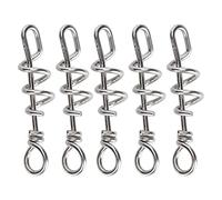Rjrjc 5 Pcs Bird Parrots Foot Ring Buckle Stainless Steel Foot Ring for Small Medium Birds Durable Anti Rust Safe Design Easy to Use Cage Accessories Training Tool for Parrot Lovers (XL)