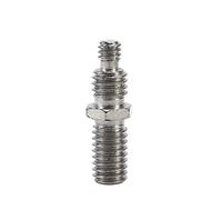 Rjrjc Accesorios de cámara Adaptador de 1/4 y 3/8 de doble uso Tornillo macho para trípode Monopie Acero al carbono Alta dureza Equipo de fotografía fácil de usar