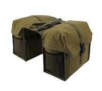 Rjrjc Bike Seat Double Bag Watertight Canvas Large Capacity Bike Rear Rack Double Side Bag for Cycling Outdoor Adventures (30L)