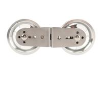 Rjrjc Cable Pulley Wheel, 2 Way Pulley Block with Stainless Steel Silent Bearing, Easy - to - Install Pulley System Attachment for Home Gym Fitness Workout, 1 Piece (Aluminium)