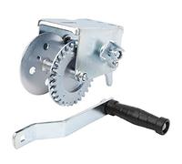 Rjrjc Cabrestante de remolque de metal de 600 libras, cabrestante manual de alta resistencia, accesorio de soporte de cabrestante para remolque de yate con marco de hierro galvanizado,