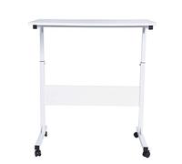 Rjrjc Carro ajustable para computadora portátil, escritorio para computadora, estación de trabajo móvil de pie con ruedas bloqueables para el hogar, oficina, sala de estudio,